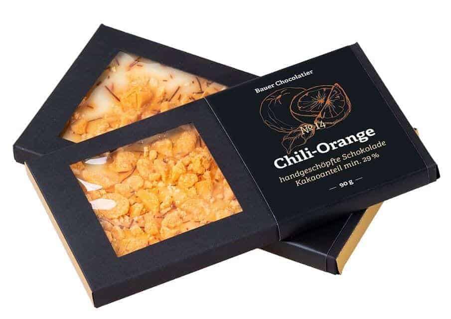 Chili-Orange mind. 30 % Kakaoanteil, 80g