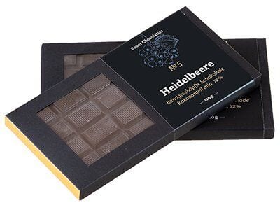 Heidelbeer mind. 72 % Kakaoanteil, 90g
